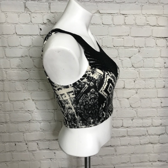 Elodie S Boho Bohemian Aztec Pattern Crop Top - Picture 2 of 8